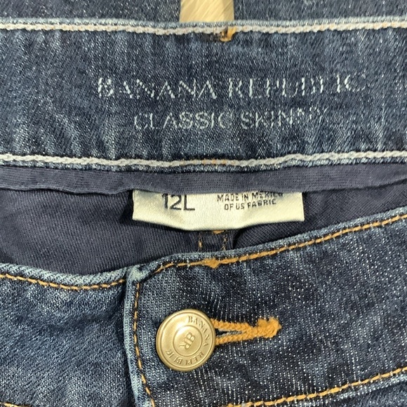 Banana Republic Medium Wash Classic Skinny Stretch Jeans size 12Long - Picture 7 of 9